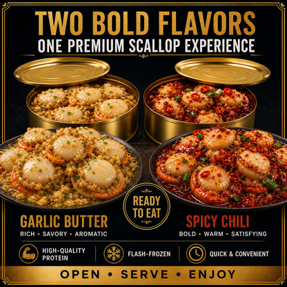 Premium Wild-Caught Scallops | Ready-to-Eat Gourmet Delicacy -$AC